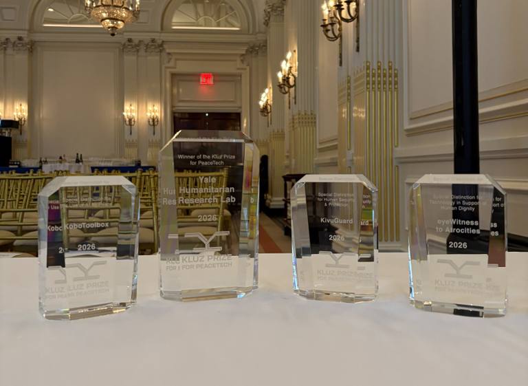 Yale Humanitarian Research Lab Wins the 2026 Kluz Prize for PeaceTech