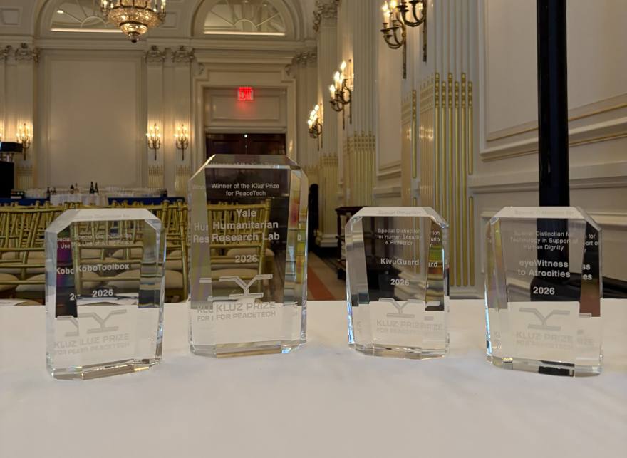 Yale Humanitarian Research Lab Wins the 2026 Kluz Prize for PeaceTech